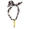 Ashley Gold Stainless Steel Gold Plated Silk Scarf Fish Pendant Necklace