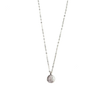 Ashley Gold Sterling Silver Half Moon CZ Pendant Necklace