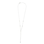 Ashley Gold Sterling Silver Assorted CZ Drop Lariat Necklace
