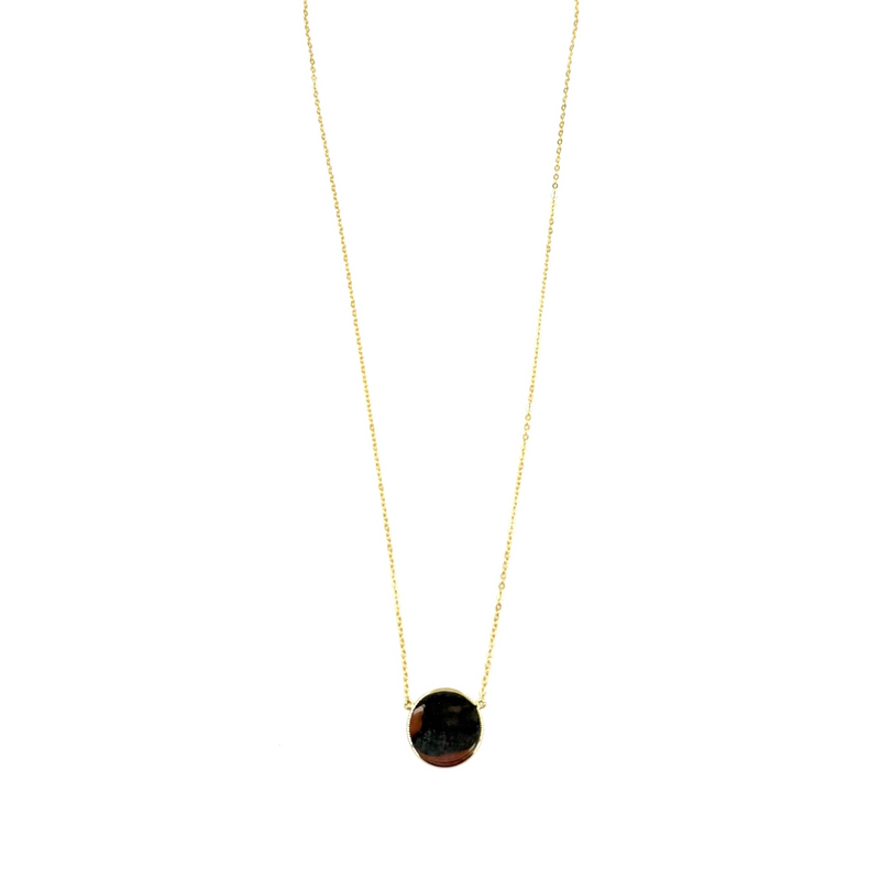 Ashley Gold Sterling Silver 1" Disc Pendant Necklace