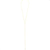 Ashley Gold Sterling Silver Gold Plated Interlocking Circle Link Chain Lariat With CZ's Necklace