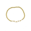 Ashley Gold Stainless Steel Gold Plated Ball Beaded Stretch Enamel Link Bracelet