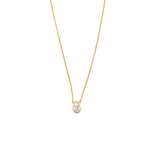 Ashley Gold Sterling Silver Teardrop CZ Pendant Necklace