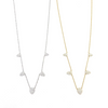 Ashley Gold Sterling Silver Gold Plated 5 CZ Spike Necklace