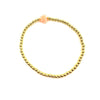 Ashley Gold Stainless Steel Gold Plated Stretch Beaded Pastel Heart Bracelet