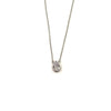 Ashley Gold Sterling Silver Teardrop CZ Pendant Necklace