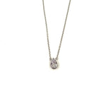 Ashley Gold Sterling Silver Teardrop CZ Pendant Necklace