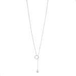 Ashley Gold Sterling Silver CZ Lariat Necklace