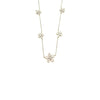 Ashley Gold Sterling Silver 5 Flower CZ Pendant Necklace