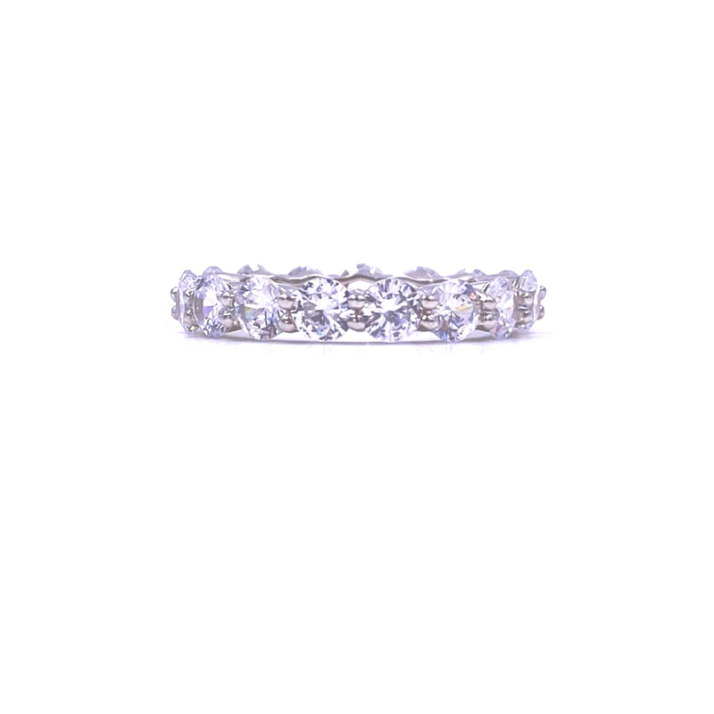 Ashley Gold Sterling Silver Prong Set Eternity Design Band Ring