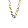 Ashley Gold Stainless Steel Two Toned Open Link Design Necklace