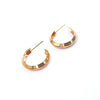 Ashley Gold Stainless Steel Gold Plated 3 Dimensional 1" Diameter Hoop Earrings