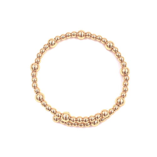 Ashley Gold Stainless Steel Adjustable Ball Wire Bracelet