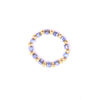 Ashley Gold Stainless Steel Gold Plated Crystal Bead Alternating Design Beaded Stretch Ring