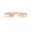 Ashley Gold Stainless Steel Gold Plated Inlay CZ Bangle Bracelet