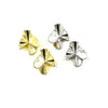 Ashley Gold Sterling Silver Fan Design Stud Earrings