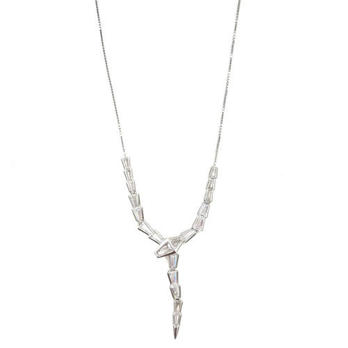 Ashley Gold Sterling Silver Wrapped CZ Drop necklace