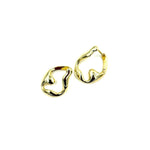 Ashley Gold Sterling Silver Wavy Hoop Earrings