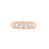 Ashley Gold Sterling Silver Prong And Bead Set Round CZ Eternity Band Ring