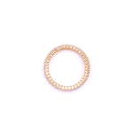 Ashley Gold Sterling Silver Gold Plated Bead Set CZ Eternity Band Ring