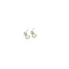 Ashley Gold Sterling Silver Double Drop Halo CZ Stud Earrings