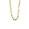 Ashley Gold Stainless Steel Gold Plated Open Rectangle Paperclip Necklace