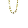 Ashley Gold Stainless Steel Gold Plated Open Rectangle Paperclip Necklace