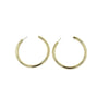 Ashley Gold Stainless Steel Gold Plated 2.5" Diameter Open Back Hoops