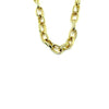 Ashley Gold Stainless Steel Gold Plated Oval Connecting Link Necklace