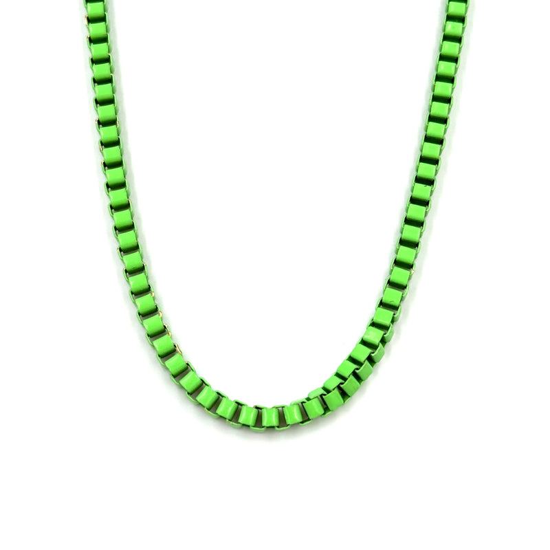 Ashley Gold Stainless Steel Neon Enamel Necklace