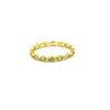 Ashley Gold Sterling Silver Antique CZ Design Band Ring