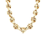 Ashley Gold Stainless Steel Gold Plated Stacked Chain Chunky Necklace