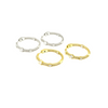 Ashley Gold Stainless Steel CZ Round Graduating Inside/Outside Hoop Earrings