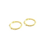 Ashley Gold Stainless Steel CZ Round Graduating Inside/Outside Hoop Earrings
