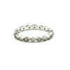 Ashley Gold Sterling Silver CZ Bezel Set Oval And Round Design Band Ring