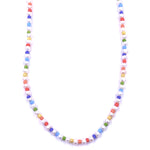 Ashley Gold Sterling Silver Colorful Enamel Bead And Freshwater Pearl Alternating Design Beaded Necklace