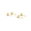 Ashley Gold Sterling Silver Gold Plated Double Colored CZ Chain Earrings