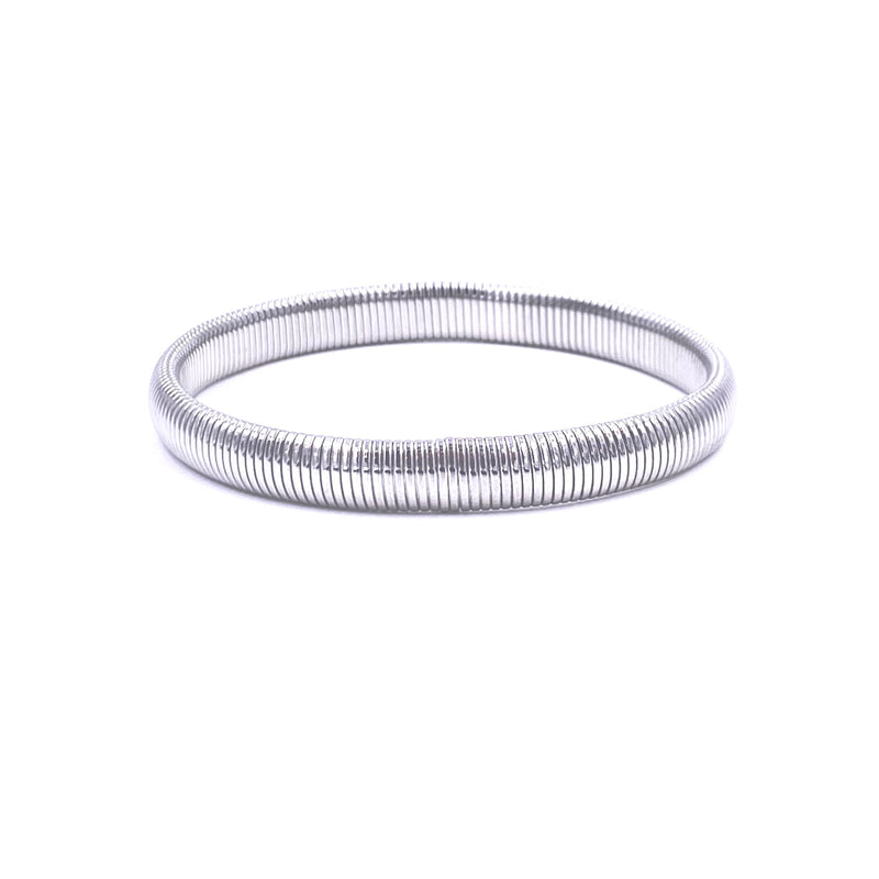 Ashley Gold Stainless Steel Slinky Design Bangle Bracelet