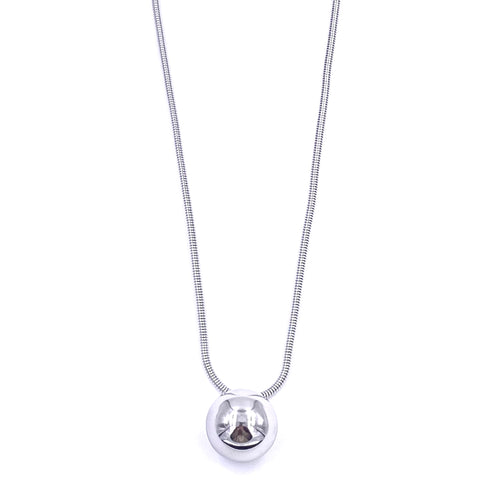 Ashley Gold Stainless Steel Large Ball Design Pendant Necklace