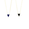 Ashley Gold Stainless Steel Gold Plated CZ Enamel Heart Pendant Necklace