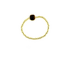 Ashley Gold Stainless Steel Gold Plated Colored Square Shape Semi Precious Ball Beaded Stretch Bracelet