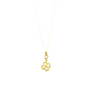 Ashley Gold Sterling Silver Gold Plated Fresh Water Pearl Chain Enamel CZ Clover Pendant Necklace
