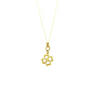 Ashley Gold Sterling Silver Gold Plated Fresh Water Pearl Chain Enamel CZ Clover Pendant Necklace