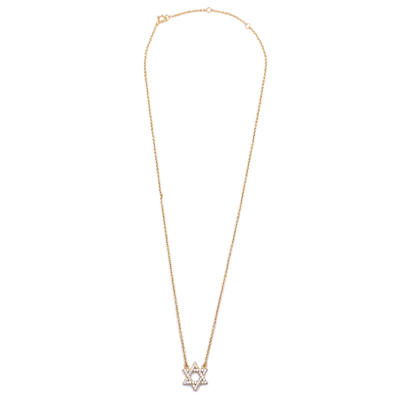 Ashley Gold Sterling Silver Gold Plated Attached CZ Star Necklace