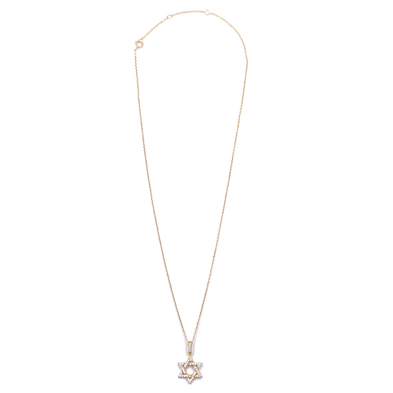 Ashley Gold Sterling Silver CZ Floating Star Necklace