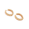 Ashley Gold Stainless Steel Gold Plated Small Twisted Hoop Earrings
