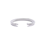 Ashley Gold Stainless Steel Cable Design Bangle Bracelet