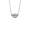 Ashley Gold Sterling Silver Simple CZ Lip Necklace