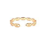 Ashley Gold Stainless Steel Gold Plated Closed Cap Design Bangle Bracelet