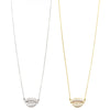 Ashley Gold Sterling Silver Simple CZ Lip Necklace